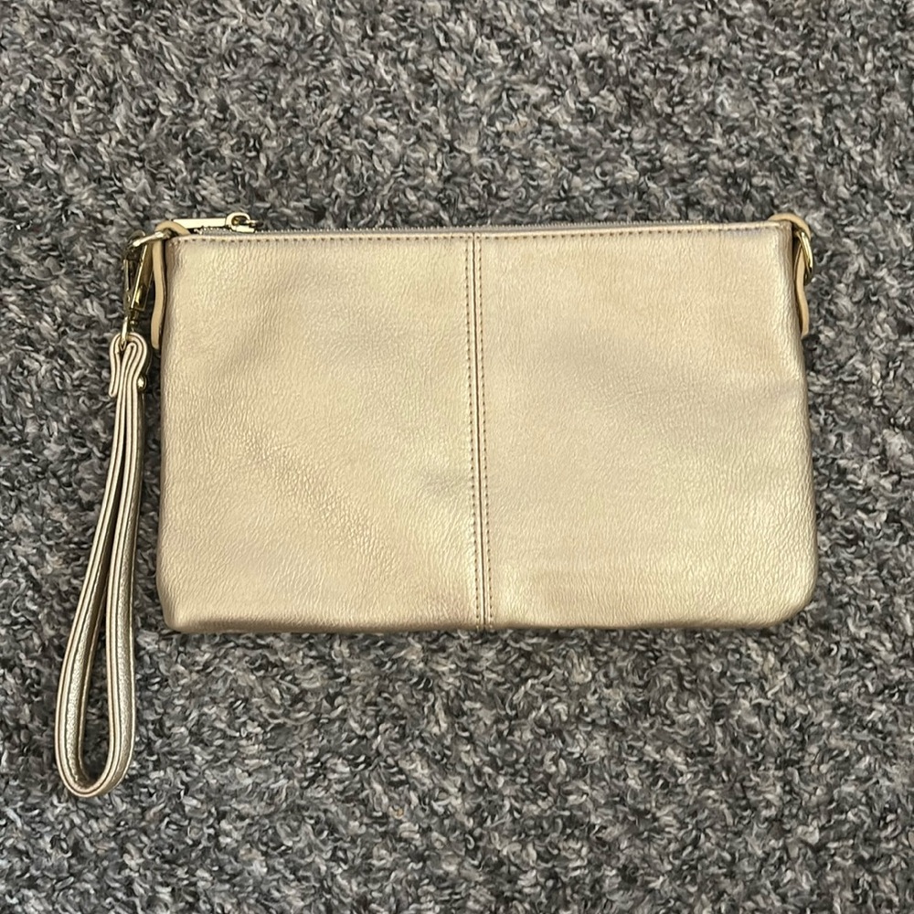 Gold clutch purse